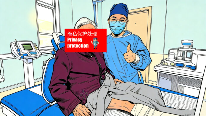 93-year-old patient walking independently after CHIVA treatment for varicose veins